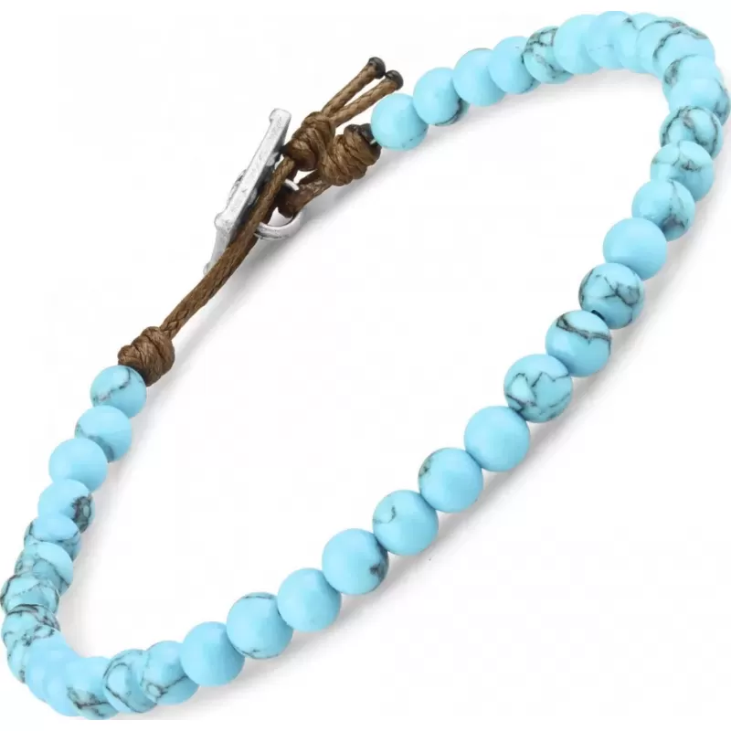 Тонкий браслет Everiot Select LNS-0235 из бирюзы