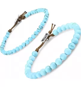 Тонкий браслет Everiot Select LNS-0235 из бирюзы