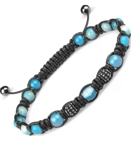 Плетеный браслет Шамбала из агата Everiot Select LNS-2088