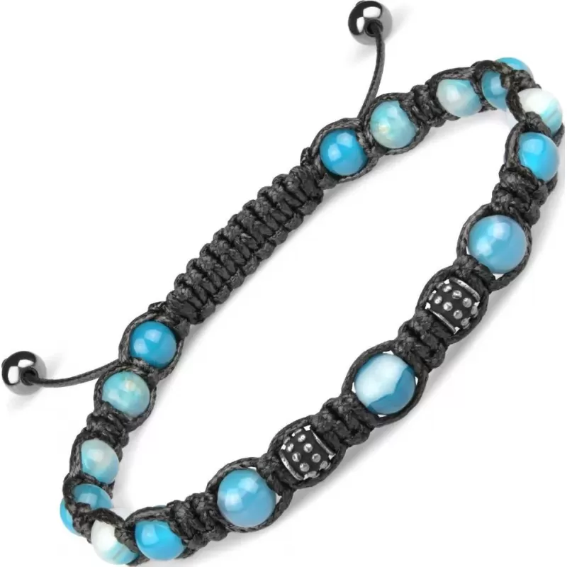 Плетеный браслет Шамбала из агата Everiot Select LNS-2088