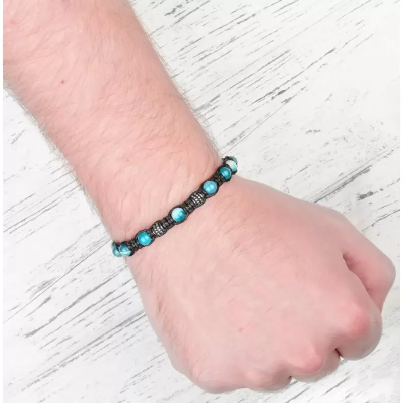 Плетеный браслет Шамбала из агата Everiot Select LNS-2088