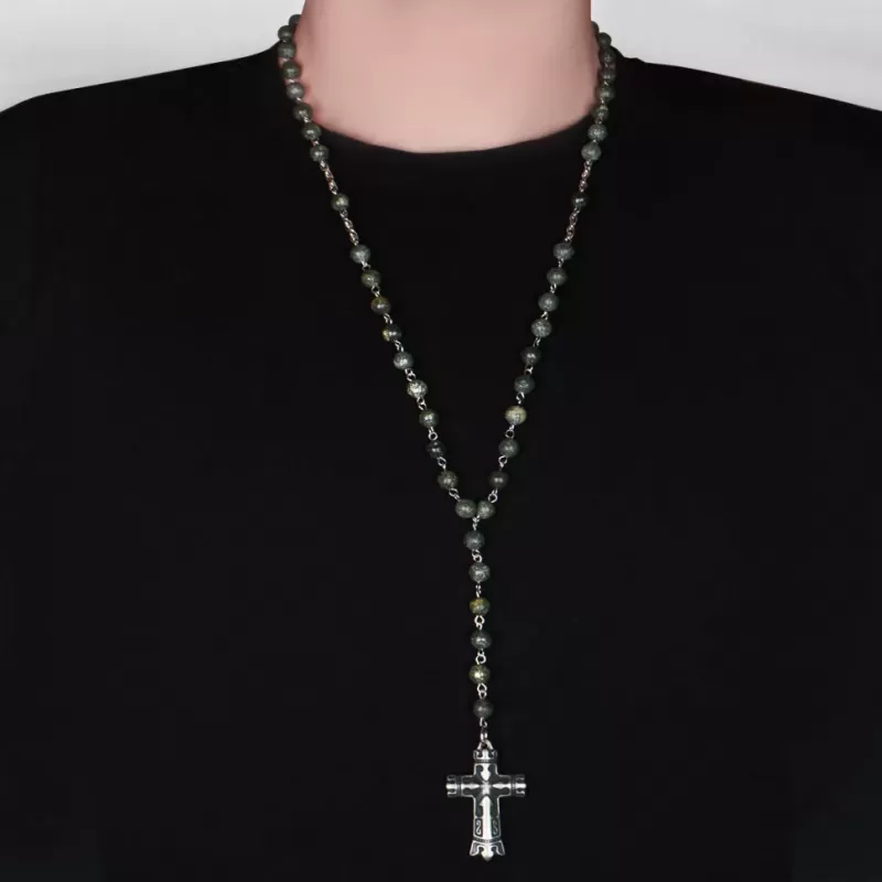 Розарий с крестом Everiot Select LNS-3080 из змеевика