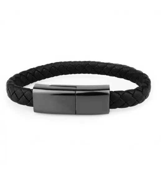 Мужской браслет-кабель USB type-C Everiot CB-MJ-0001-typeC из кожи