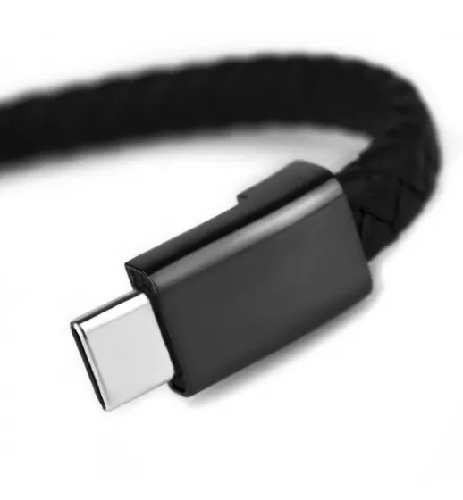 Мужской браслет-кабель USB type-C Everiot CB-MJ-0001-typeC из кожи