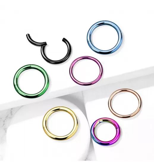Кольцо кликер из стали PiercedFish PC3-RD серьга для пирсинга септума, трагуса и хеликса, брови, губ, сосков, пупка (от 6 мм до 12 мм)