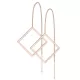 Серьги-протяжки женские из стали TATIC SE3649 в форме ромбов