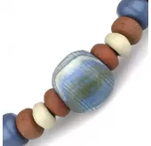 Браслет с бусинами из кости Everiot VD-MJ-1816 красно-синий
