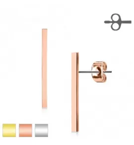 Женские серьги-гвоздики в форме палочек TATIC EA-008 с позолоченным или родиевым покрытием