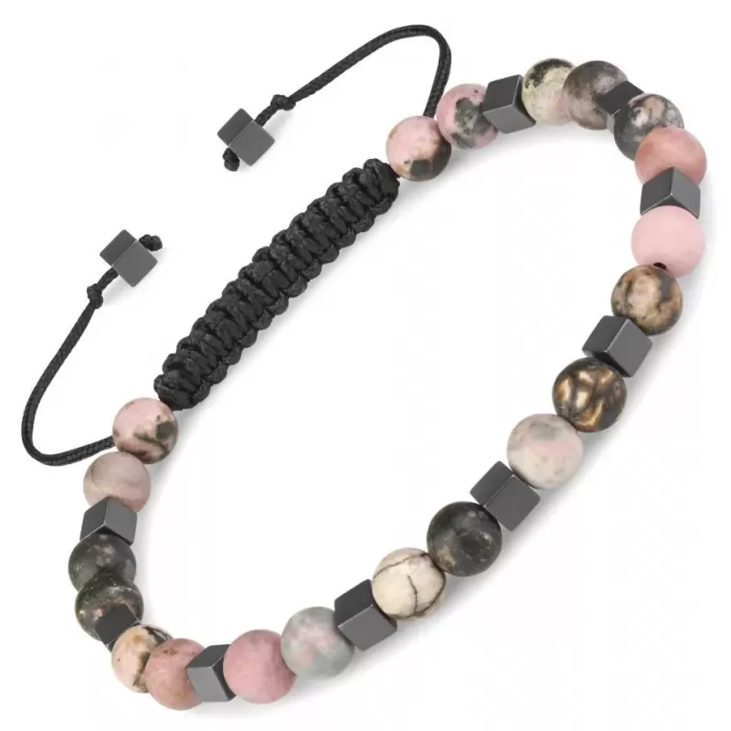 Браслет Everiot Select LNS-2277 Шамбала из гематита и родонита