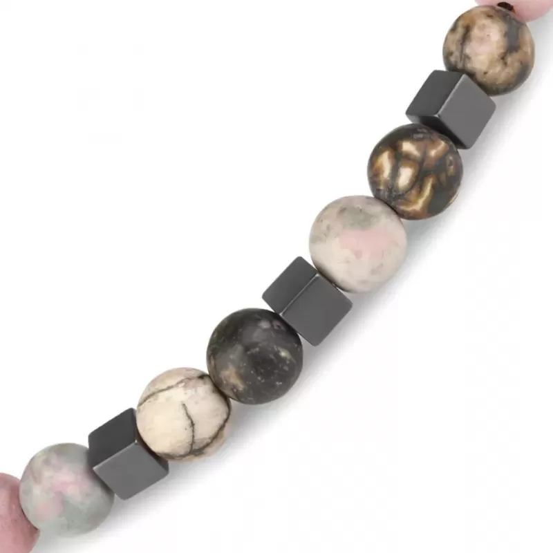 Браслет Everiot Select LNS-2277 Шамбала из гематита и родонита