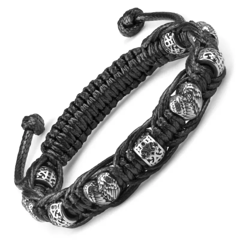 Женский браслет Шамбала Everiot Select LNS-2163 с шармами в форме сердца