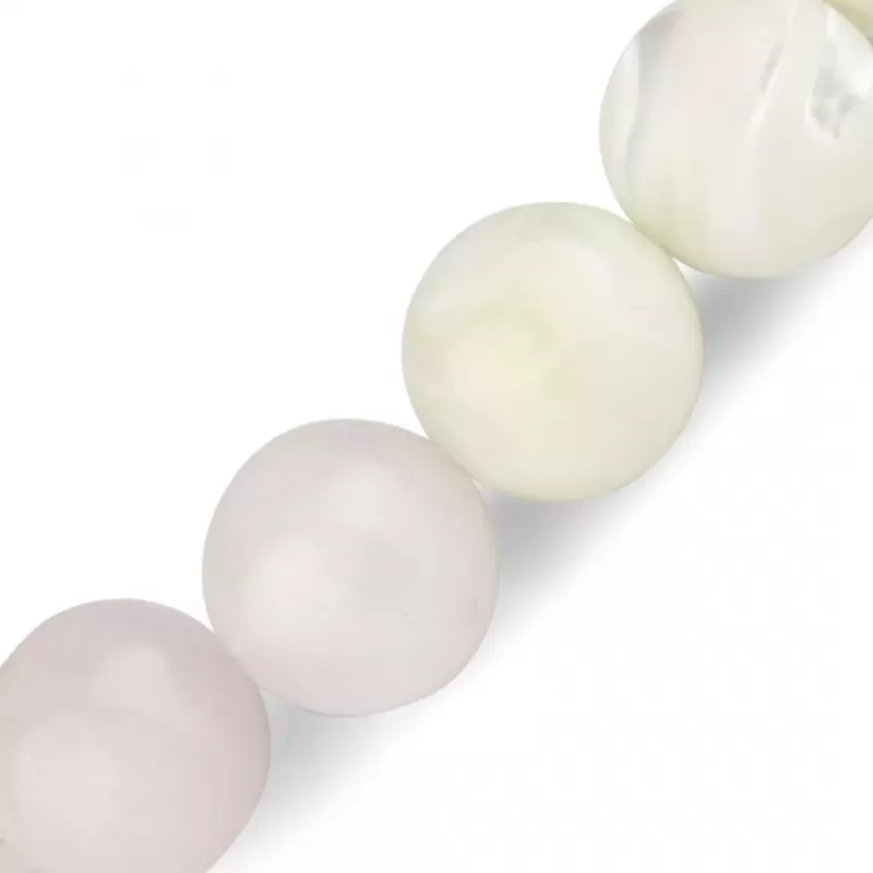 Женский браслет из розового кварца и перламутра на резинке Everiot Select LNS-2122