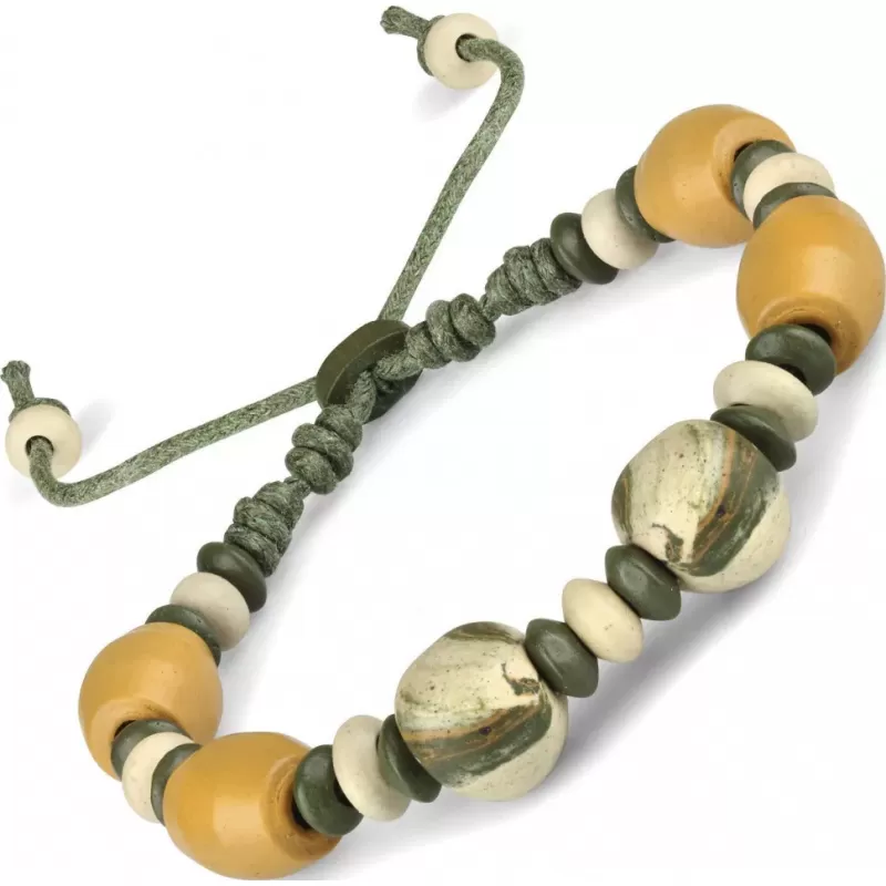 Браслет из бусин Everiot VD-MJ-1807 желто-зеленый