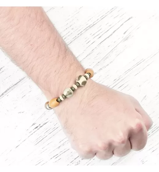 Браслет из бусин Everiot VD-MJ-1807 желто-зеленый