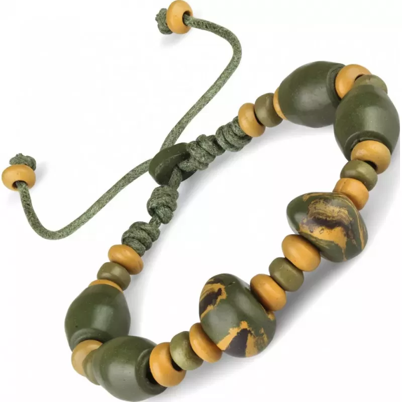 Браслет из бусин Everiot VD-MJ-1807 желто-зеленый