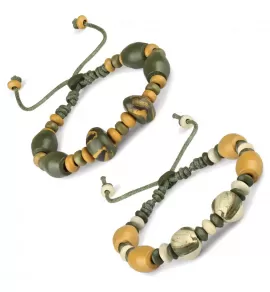 Браслет из бусин Everiot VD-MJ-1807 желто-зеленый