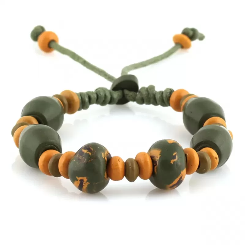 Браслет из бусин Everiot VD-MJ-1807 желто-зеленый