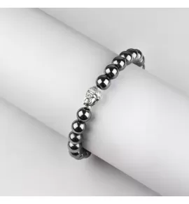 Браслет Everiot STB-MJ-1755 из гематита с головой Будды