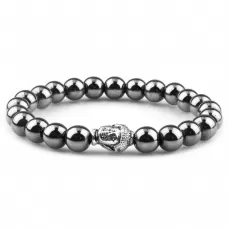 Браслет Everiot STB-MJ-1755 из гематита с головой Будды