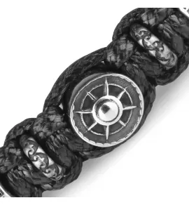 Мужской браслет Шамбала с якорем Everiot Select LNS-2252 из стальных бусин