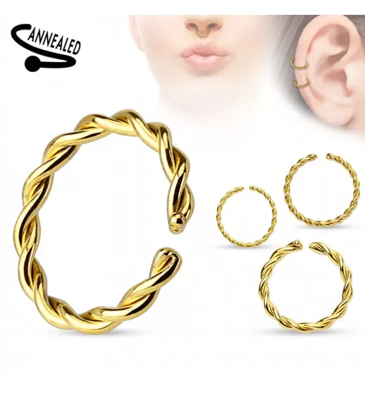 Серьга кольцо из стали PiercedFish RX6 для пирсинга септума, трагуса и хеликса, носа, уха, брови