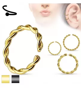 Серьга кольцо из стали PiercedFish RX6 для пирсинга септума, трагуса и хеликса, носа, уха, брови