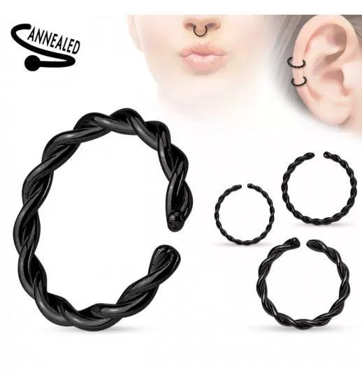 Серьга кольцо из стали PiercedFish RX6 для пирсинга септума, трагуса и хеликса, носа, уха, брови