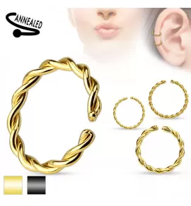 Серьга кольцо из стали PiercedFish RX6 для пирсинга септума, трагуса и хеликса, носа, уха, брови