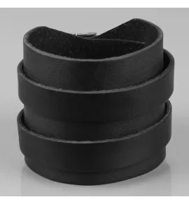 Кожаный браслет мужской Scappa A-103 черный