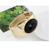 Жесткий браслет AS-A28884 с черным кристаллом