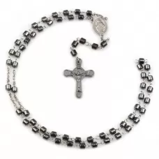 Мужской розарий из гематита с крестом Everiot Select LNS-3082