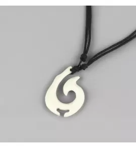 Мужской кулон в форме крюка из кости на вощеном шнурке Everiot Select select --LNS-2123