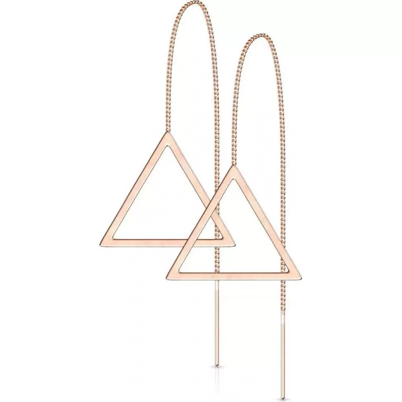 Женские серьги-протяжки из стали TATIC SE3650 в форме треугольника