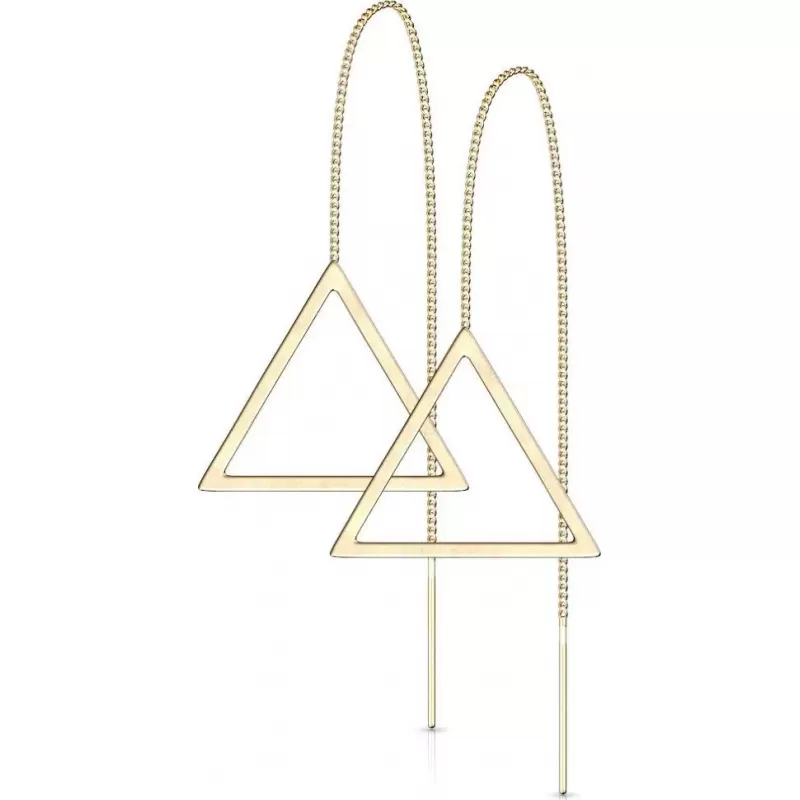 Женские серьги-протяжки из стали TATIC SE3650 в форме треугольника