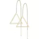 Женские серьги-протяжки из стали TATIC SE3650 в форме треугольника