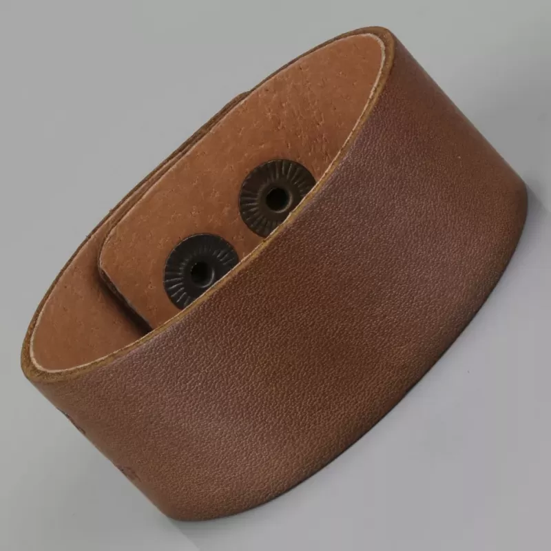 Кожаный браслет мужской Scappa K-901 коричневый