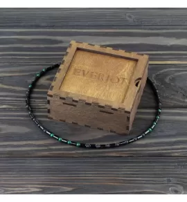 Мужской чокер (бусы) Everiot Select LNS-3052 из агата и малахита