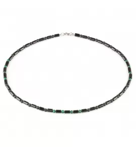 Мужской чокер (бусы) Everiot Select LNS-3052 из агата и малахита