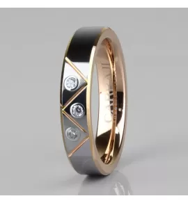 Кольцо из карбида вольфрама CARRAJI RTU-118 с фианитами