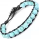 Плетеный браслет ручной работы Everiot Select LNS-3068 из бирюзы