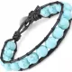 Плетеный браслет ручной работы Everiot Select LNS-3068 из бирюзы