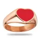 Женское кольцо печатка сердце TATIC RSS-7679-RD из ювелирной стали