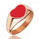 Женское кольцо печатка сердце TATIC RSS-7679-RD из ювелирной стали