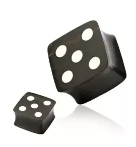 Плаг в ухо PiercedFish --PSM044 из дерева, квадратной формы