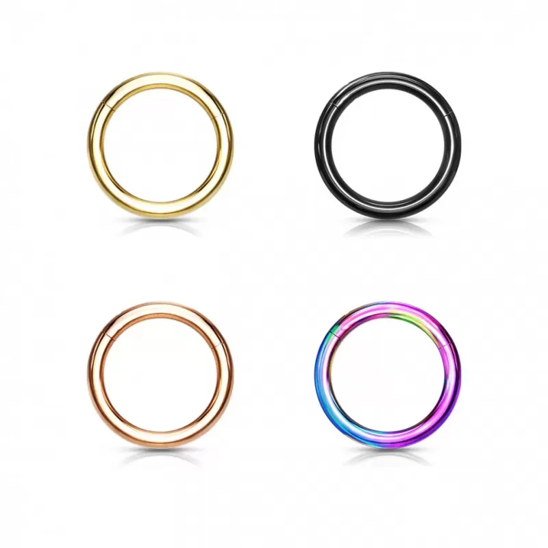 Кольцо кликер из титана Pirslab RHT4-K серьга для пирсинга септума, трагуса и хеликса, брови, губ, пупка (от 6 мм до 10 мм)