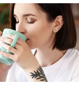 Титановая штанга Pirslab T23J04-KC для пирсинга хряща уха (хеликс, трагус) с фианитом