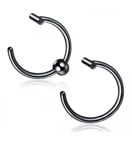 Набор 2 шт. серьга для имитации пирсинга PiercedFish SET-RSFX-0022-K из стали, на хрящ ух, хеликс, губу, нос