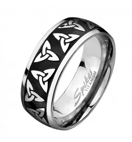 Мужское кольцо из титана Spikes R-TI-4399 с кельтским орнаментом