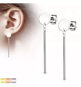 Женские висячие серьги "Палочки" из стали TATIC SE3626