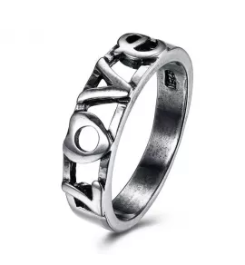 Женское кольцо Everiot из стали RA-XP-13712 с романтичной надписью "LOVE"